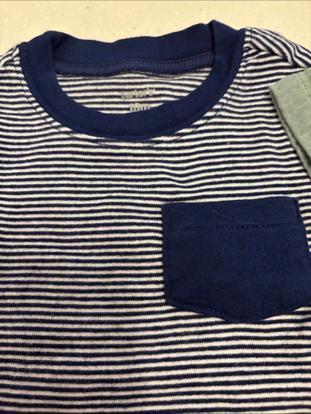 3 sets-Green Button-Up Shirt & Shorts Set, Mickey Set and Blue Stripe/Jean